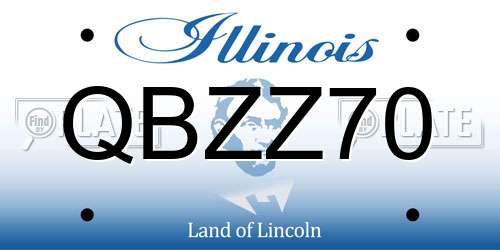 QBZZ70 Illinois License Plate