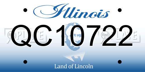 QC10722 Illinois License Plate