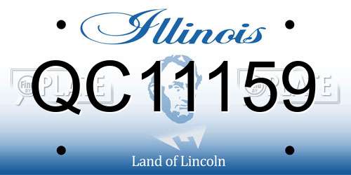 QC11159 Illinois License Plate