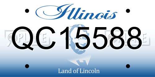 QC15588 Illinois License Plate
