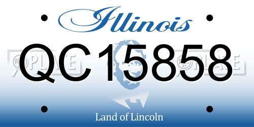QC15858 Illinois License Plate
