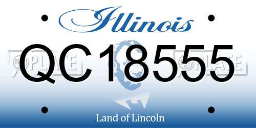 QC18555 Illinois License Plate