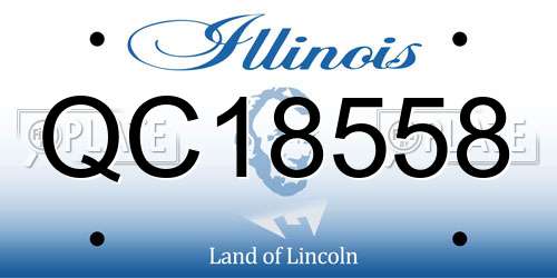 QC18558 Illinois License Plate