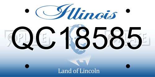 QC18585 Illinois License Plate