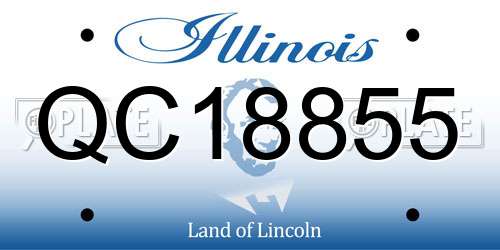 QC18855 Illinois License Plate