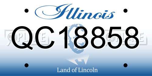 QC18858 Illinois License Plate