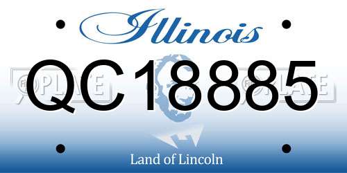 QC18885 Illinois License Plate