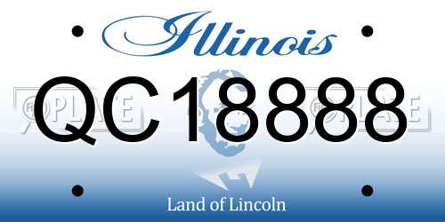 QC18888 Illinois License Plate