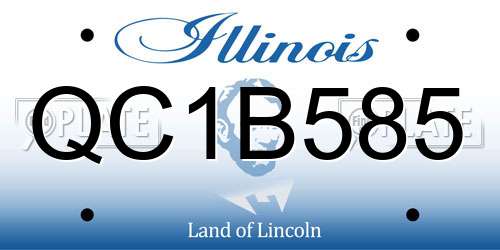QC1B585 Illinois License Plate