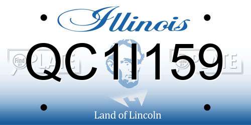 QC1I159 Illinois License Plate