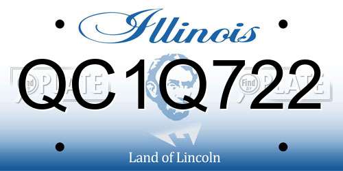 QC1Q722 Illinois License Plate