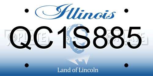 QC1S885 Illinois License Plate