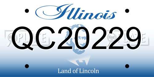 QC20229 Illinois License Plate