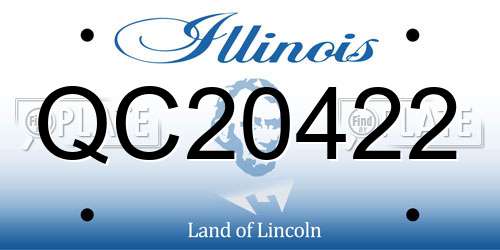 QC20422 Illinois License Plate