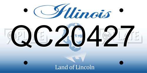 QC20427 Illinois License Plate