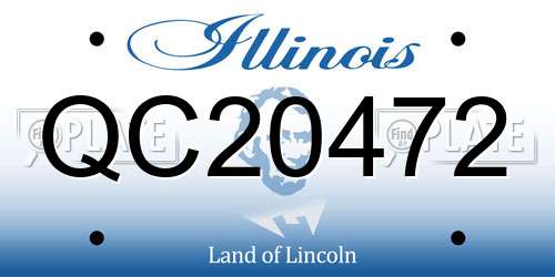QC20472 Illinois License Plate