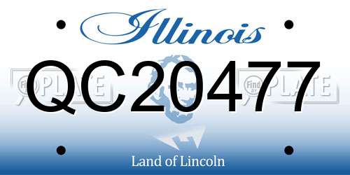 QC20477 Illinois License Plate