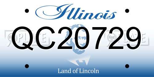 QC20729 Illinois License Plate