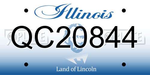 QC20844 Illinois License Plate