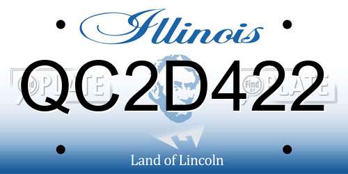 QC2D422 Illinois License Plate