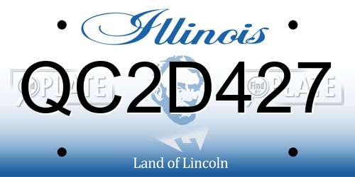 QC2D427 Illinois License Plate