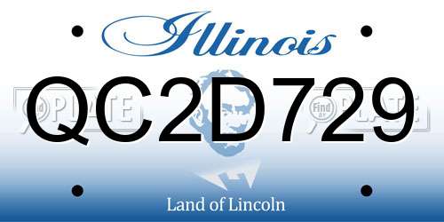 QC2D729 Illinois License Plate