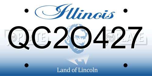 QC2O427 Illinois License Plate