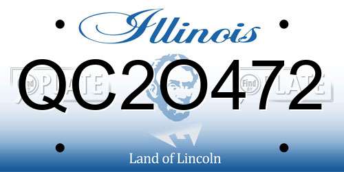 QC2O472 Illinois License Plate