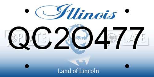 QC2O477 Illinois License Plate