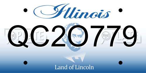 QC2O779 Illinois License Plate