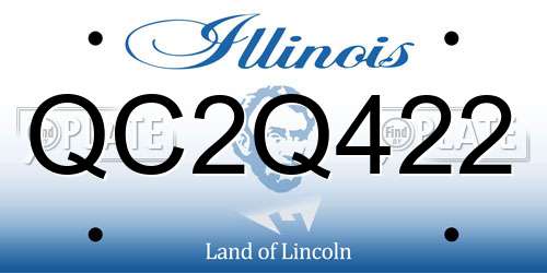 QC2Q422 Illinois License Plate
