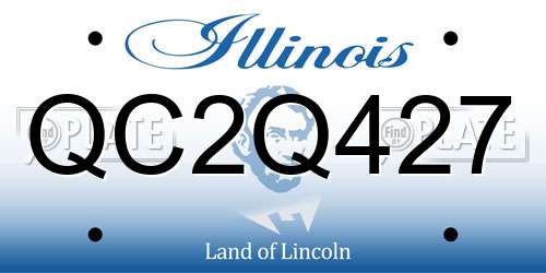 QC2Q427 Illinois License Plate