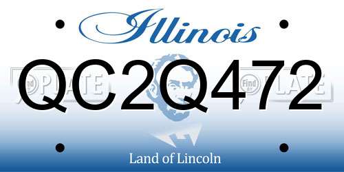 QC2Q472 Illinois License Plate