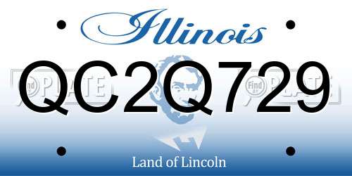 QC2Q729 Illinois License Plate