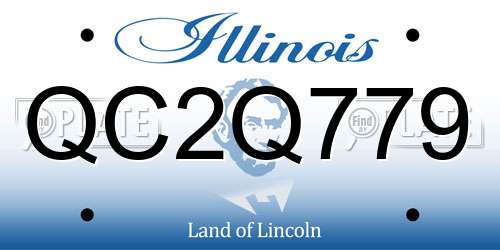 QC2Q779 Illinois License Plate