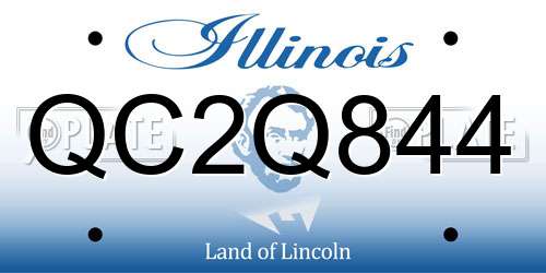 QC2Q844 Illinois License Plate