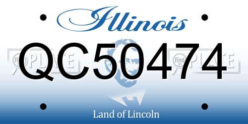 QC50474 Illinois License Plate