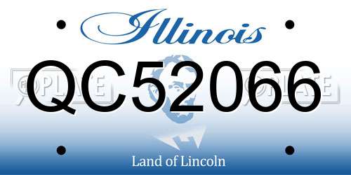QC52066 Illinois License Plate