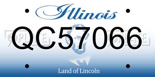 QC57066 Illinois License Plate