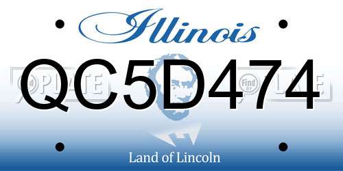 QC5D474 Illinois License Plate
