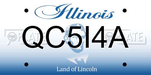 QC5I4A Illinois License Plate