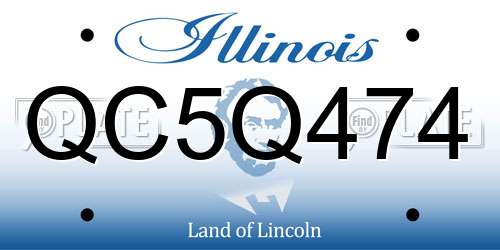 QC5Q474 Illinois License Plate