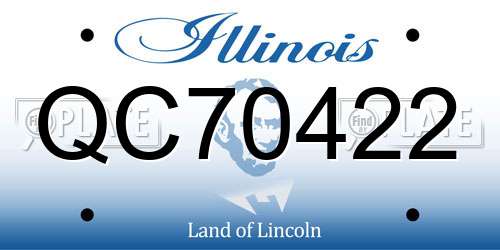 QC70422 Illinois License Plate