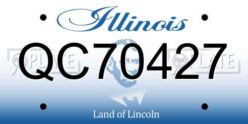 QC70427 Illinois License Plate