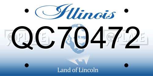 QC70472 Illinois License Plate