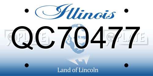 QC70477 Illinois License Plate