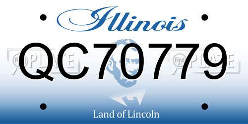 QC70779 Illinois License Plate