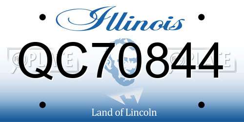 QC70844 Illinois License Plate