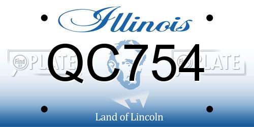 QC754 Illinois License Plate