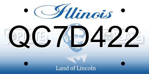 QC7D422 Illinois License Plate